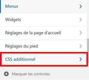 CSS additionnel WordPress