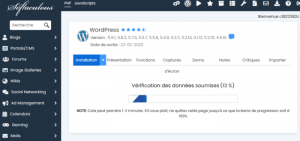 installation de WordPress via softaculous