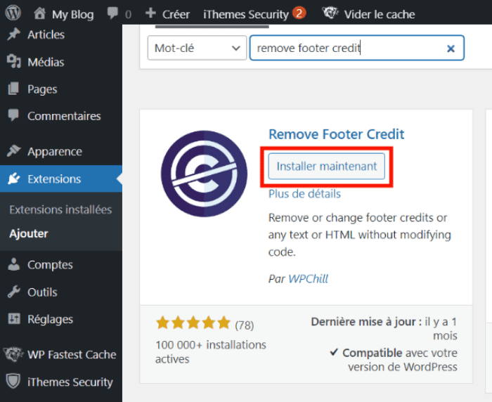 installer Remove Credit Footer