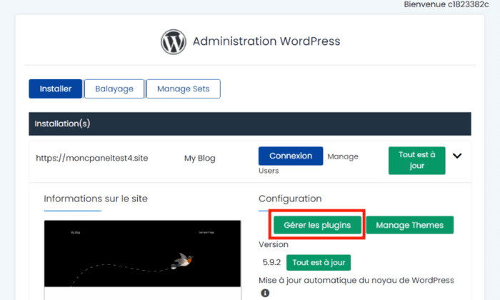 réparer une "erreur critique" sur un site WordPress : désactiver tous les plugins