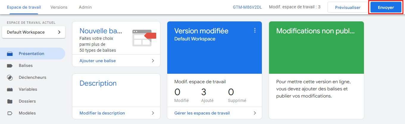 soumettre balise Google Tag Manager