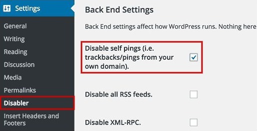 Disabler plugin pingback dans WordPress 