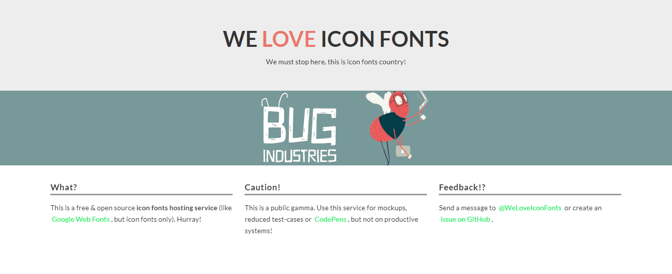 We Love Icon Fonts