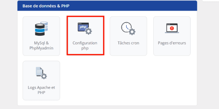 configuration PHP