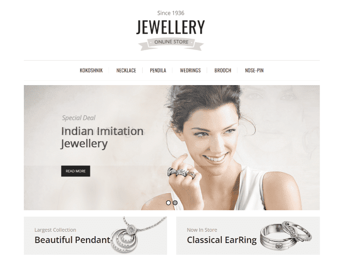 jewellery theme
