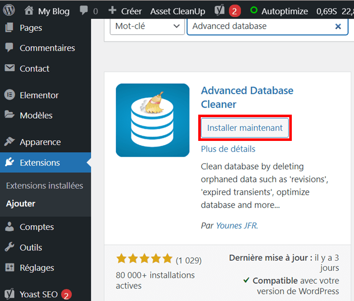 installer Advanced Database Cleaner