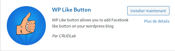 ajouter un bouton Facebook Like à WordPress