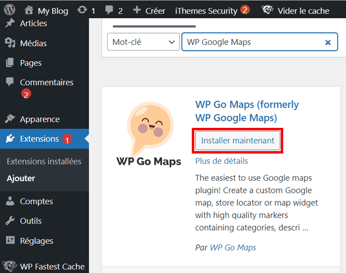 installer WP Google Maps