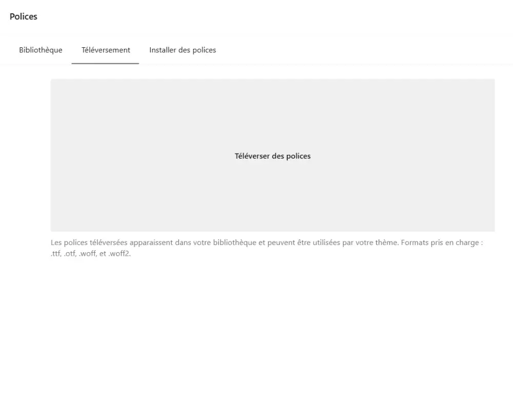 Télécharger les polices
