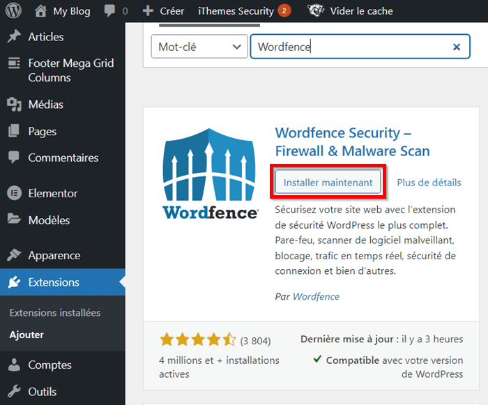 installer Wordfence