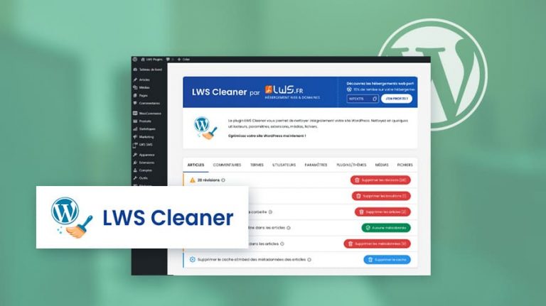 Le plugin WordPress LWS Cleaner : utilité et configuration