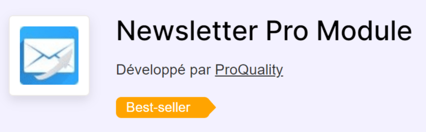 Newsletter sur PrestaShop, module Newsletter Pro