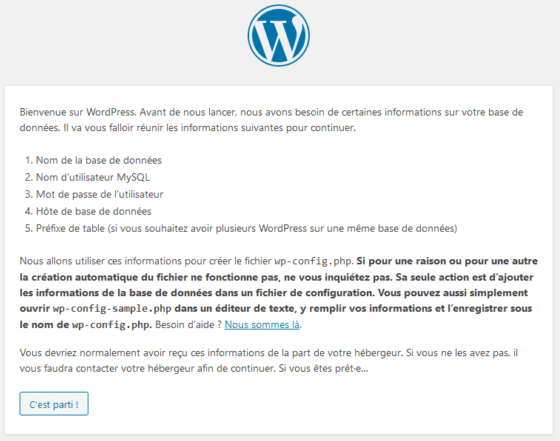 Installer WordPress