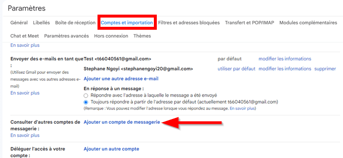 configurer plusieurs adresses e-mail professionnelles Gmail