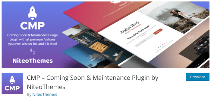 plugins pour créer une page Coming Soon : CMP