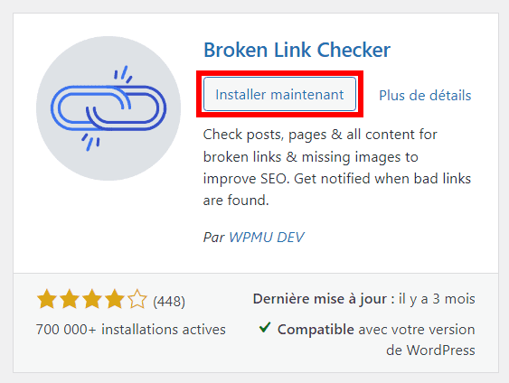 Installer Broken Link Checker