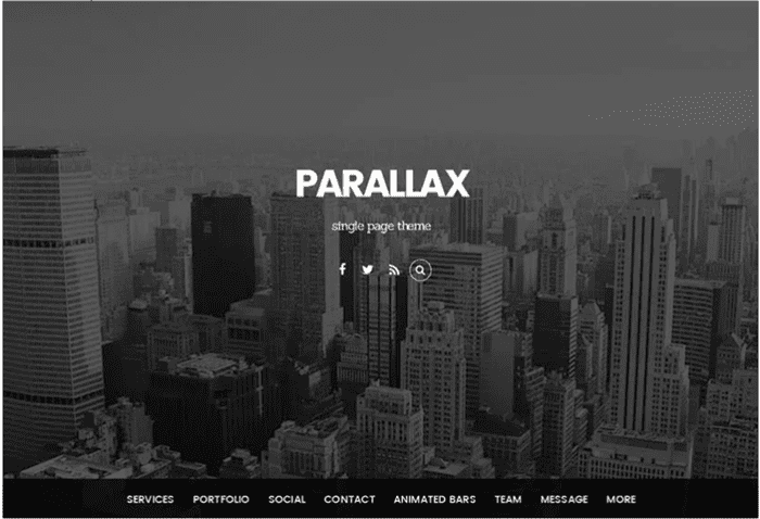 Parallax thème WordPress