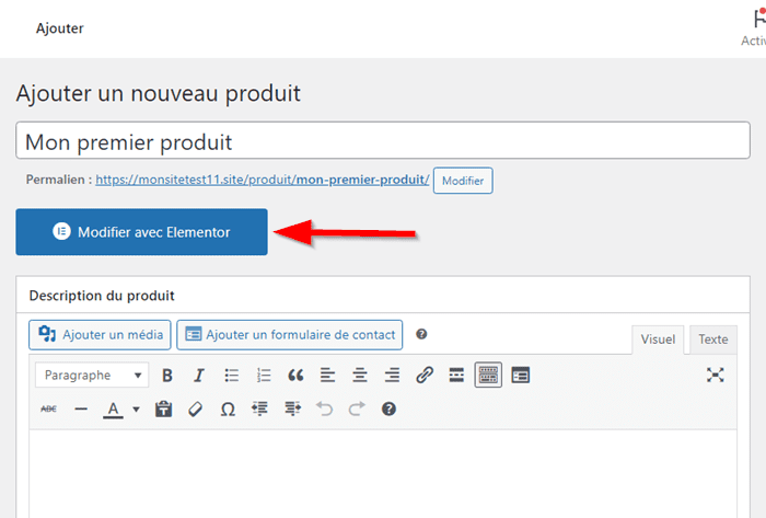 Utiliser le constructeur de page Elementor pour personnaliser un produit sur WooCommerce