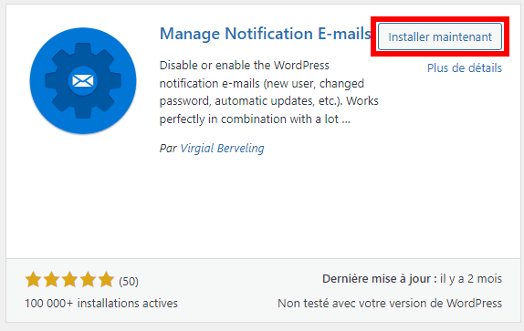 Installer l'extension Manage Notifications E-mail
