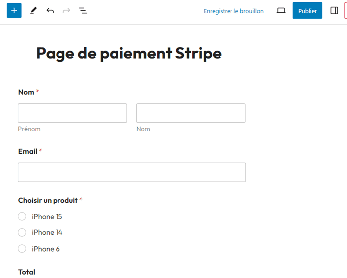 Publication d'un formulaire Stripe sur WordPress avec WPForms