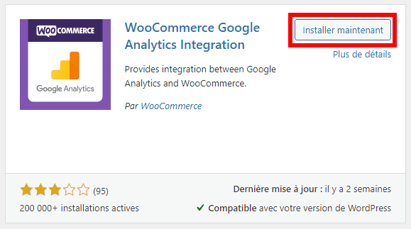 Installer WooCommerce Google Analytics Integration