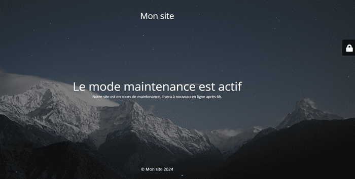 Activation du mode Maintenance WordPress