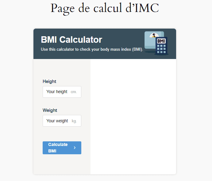 Calculateur d'IMC pour un site de fitness WordPress