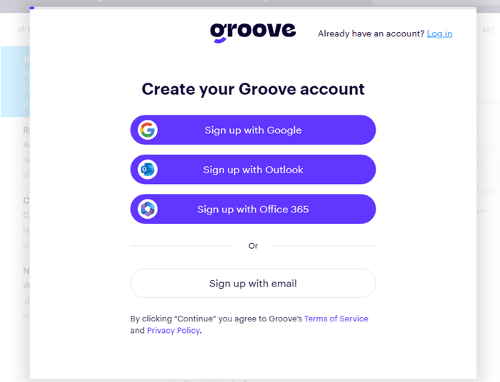 Connecter un compte e-mail avec GrooveHQ
