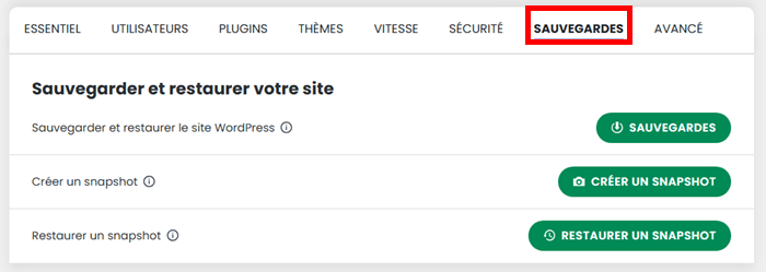 Choix des outils pour la sauvegarde complète du site