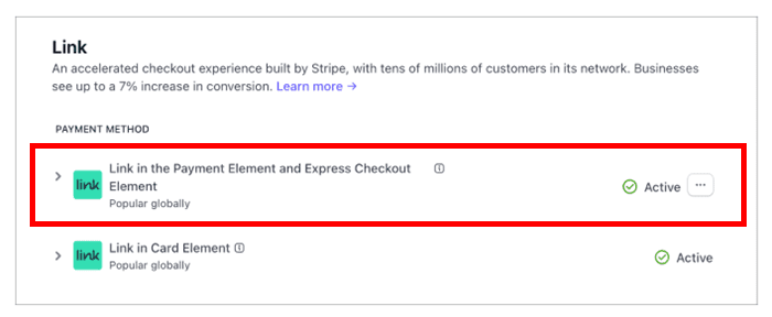 Activer le paiement Express dans Stripe