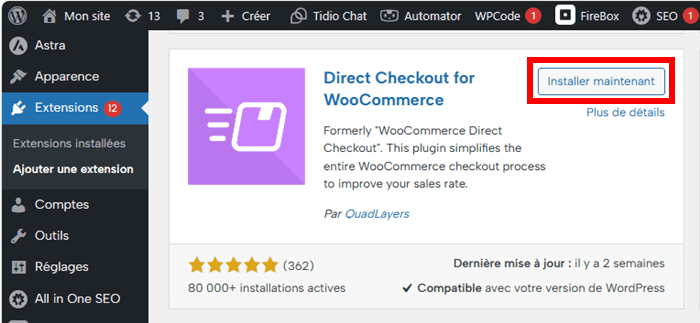 Direct Checkout for WooCommerce