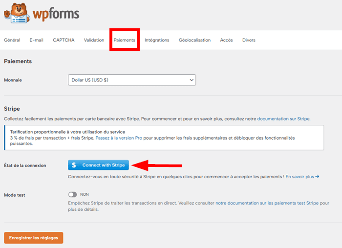 Paiement - WPForms