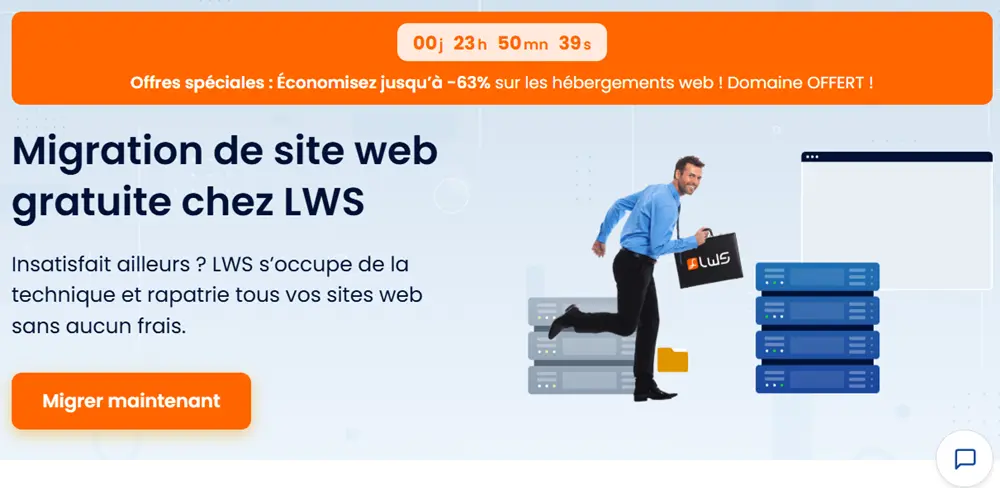 Offre de migration de site WordPress par LWS