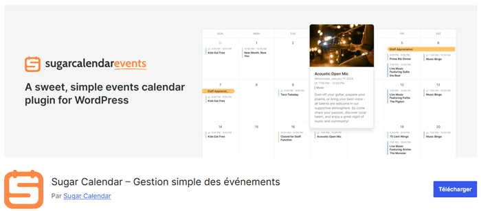 Sugar Calendar - plugin de gestion d'évènements et de rendez-vous