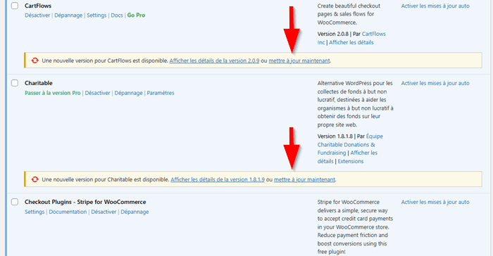 Mettre à jour régulièrement vos plugins