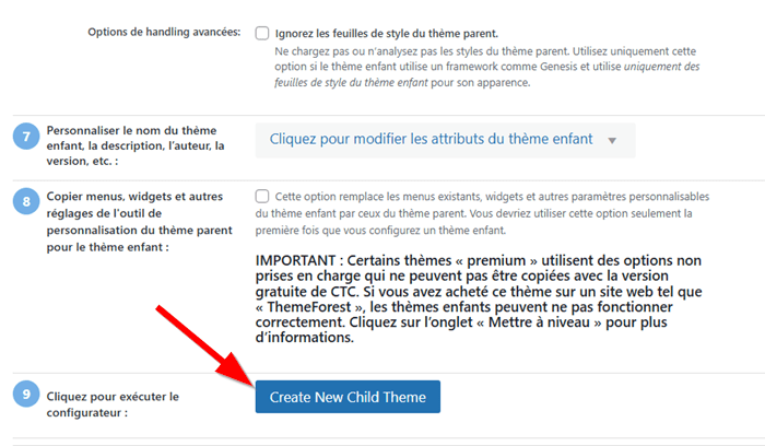 création de thème enfant WordPress