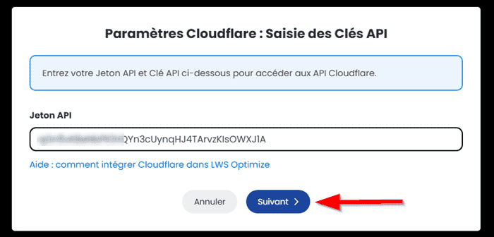 Intégrer le jeton Cloudflare sur LWS Optimize : configurer Cloudflare CDN sur un site WordPress