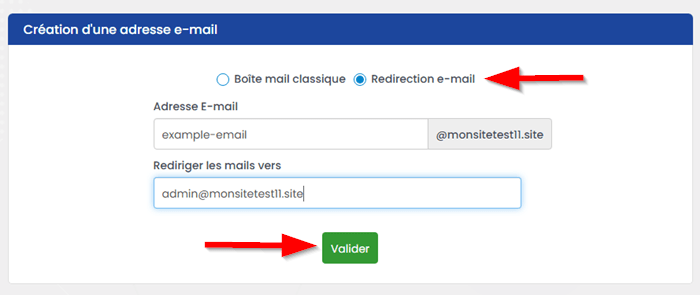 Créer une adresse e-mail de redirection sur LWS Panel