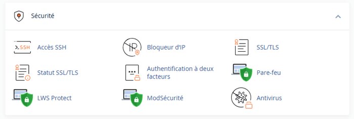 Outils de sécurité de WordPress/Formules LW cPanel