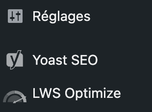 tableau de bord WordPress plugin LWS Optimize