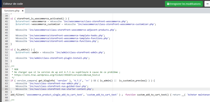 Ajouter du code dans le fichier functions.php sur WooCommerce