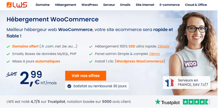 Hébergement WooCommerce LWS