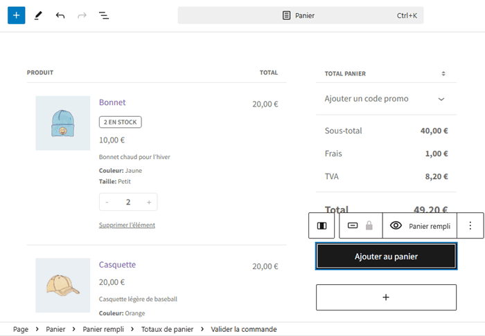 Modifier le bouton Ajouter au panier sur WooCommerce