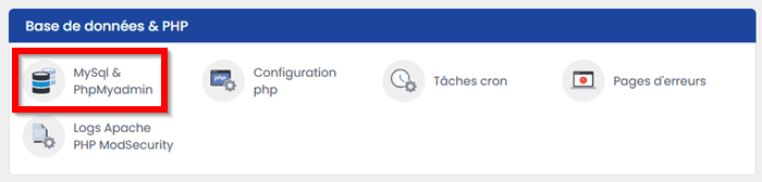 phpMyAdmin LWS Panel