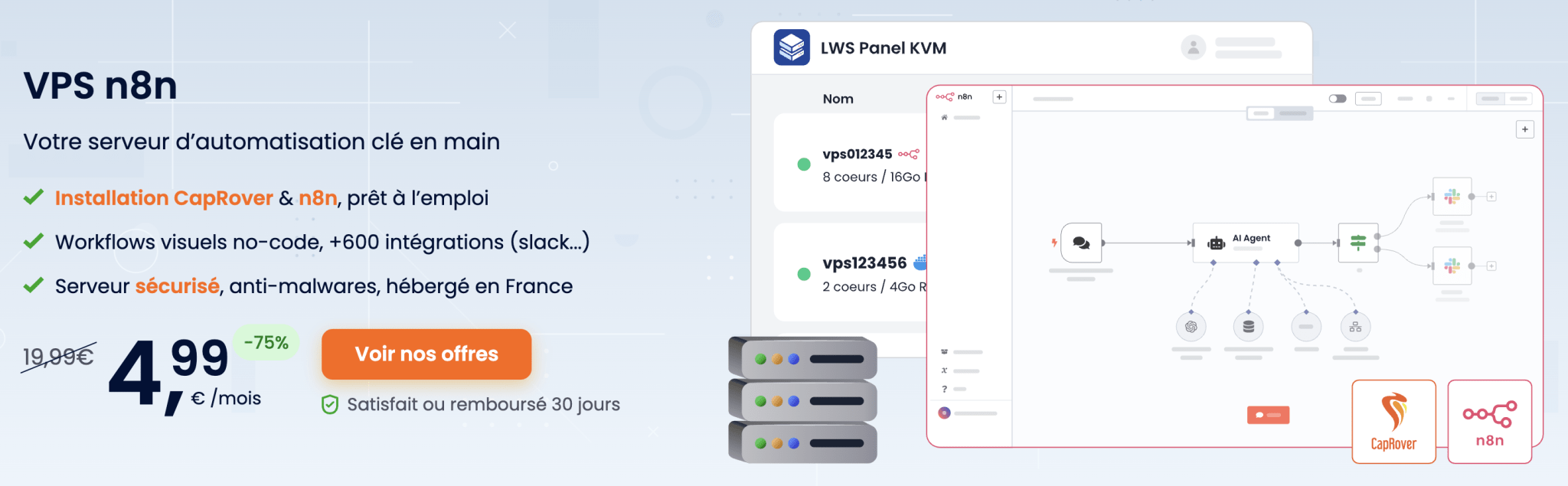 Créer un agent IA avec n8n sur un VPS n8n LWS : guide complet