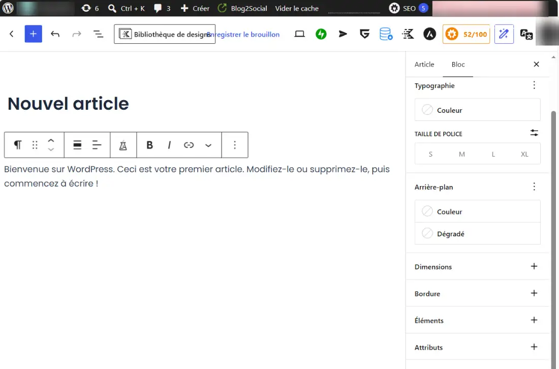 Interface d'administration : plus de cohérence