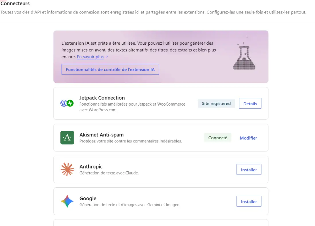Pour les développeurs : Connectors API et mises à jour techniques