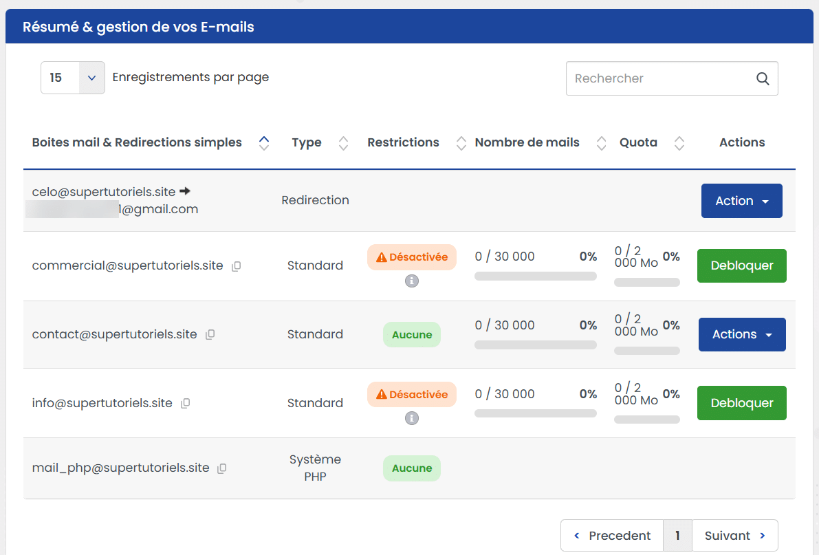 Créer une redirection sur Panel LWS