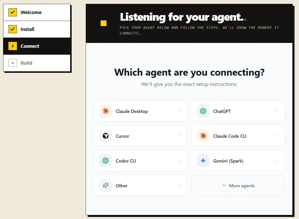 Sélectionner un agent pour le connecter à l'extension Breakdance